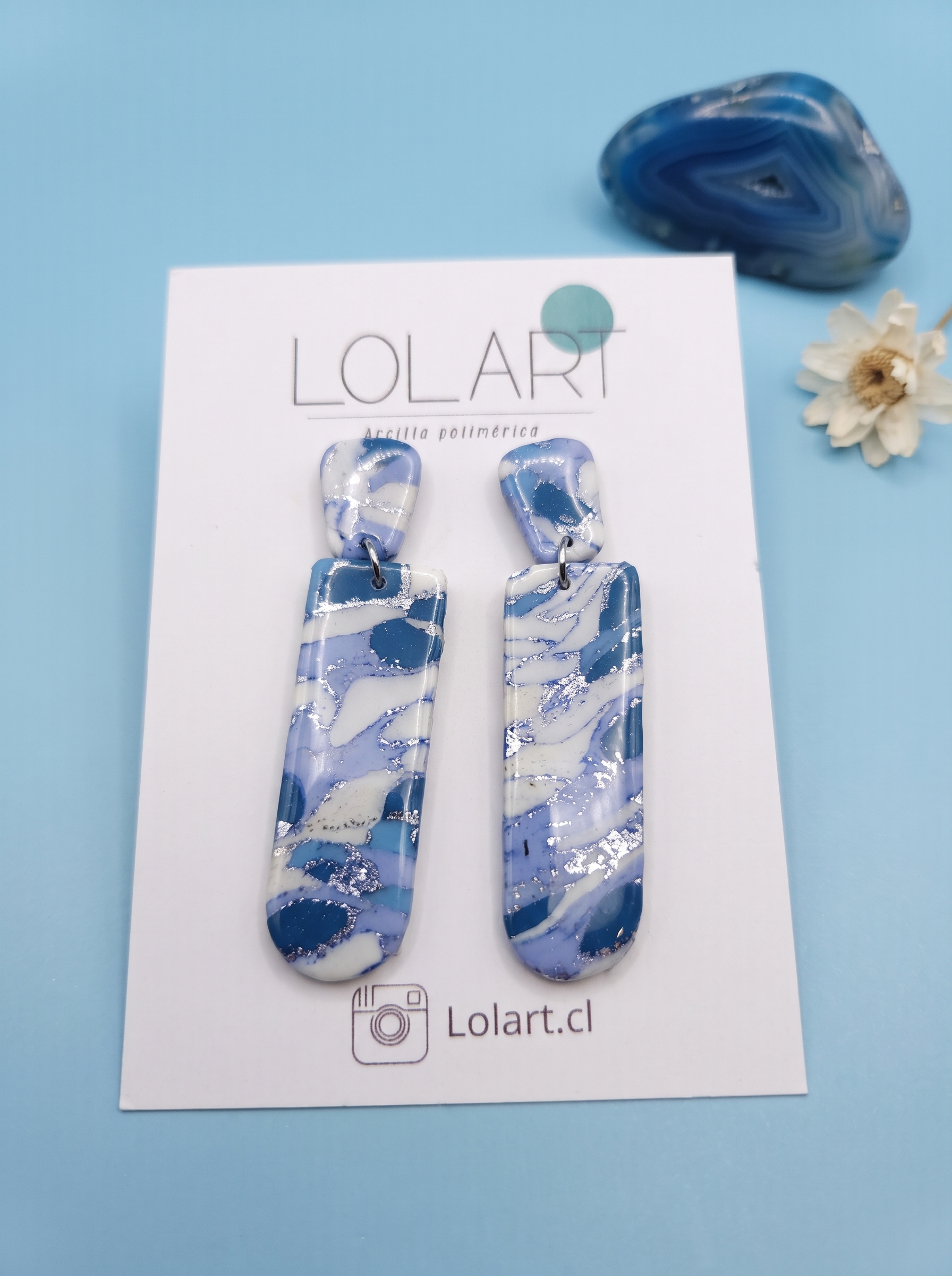 Marea Azul con Foil Plateado
